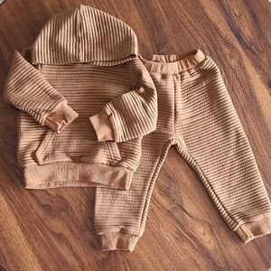 Tan Ribbed Matching Sweatpants Set  (🛍 Bundle ANY 6/$36)